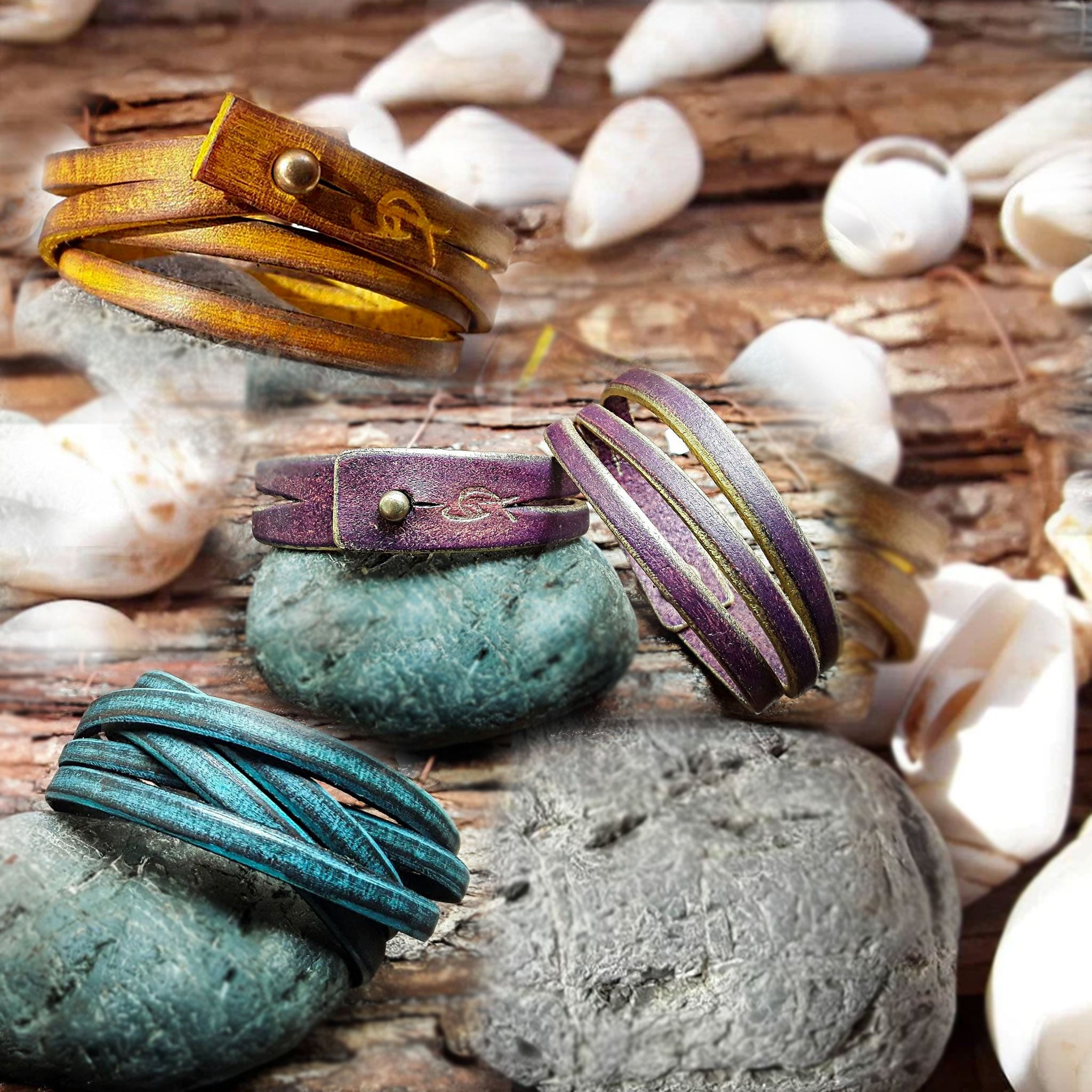 ishaor original brown leather bracelet