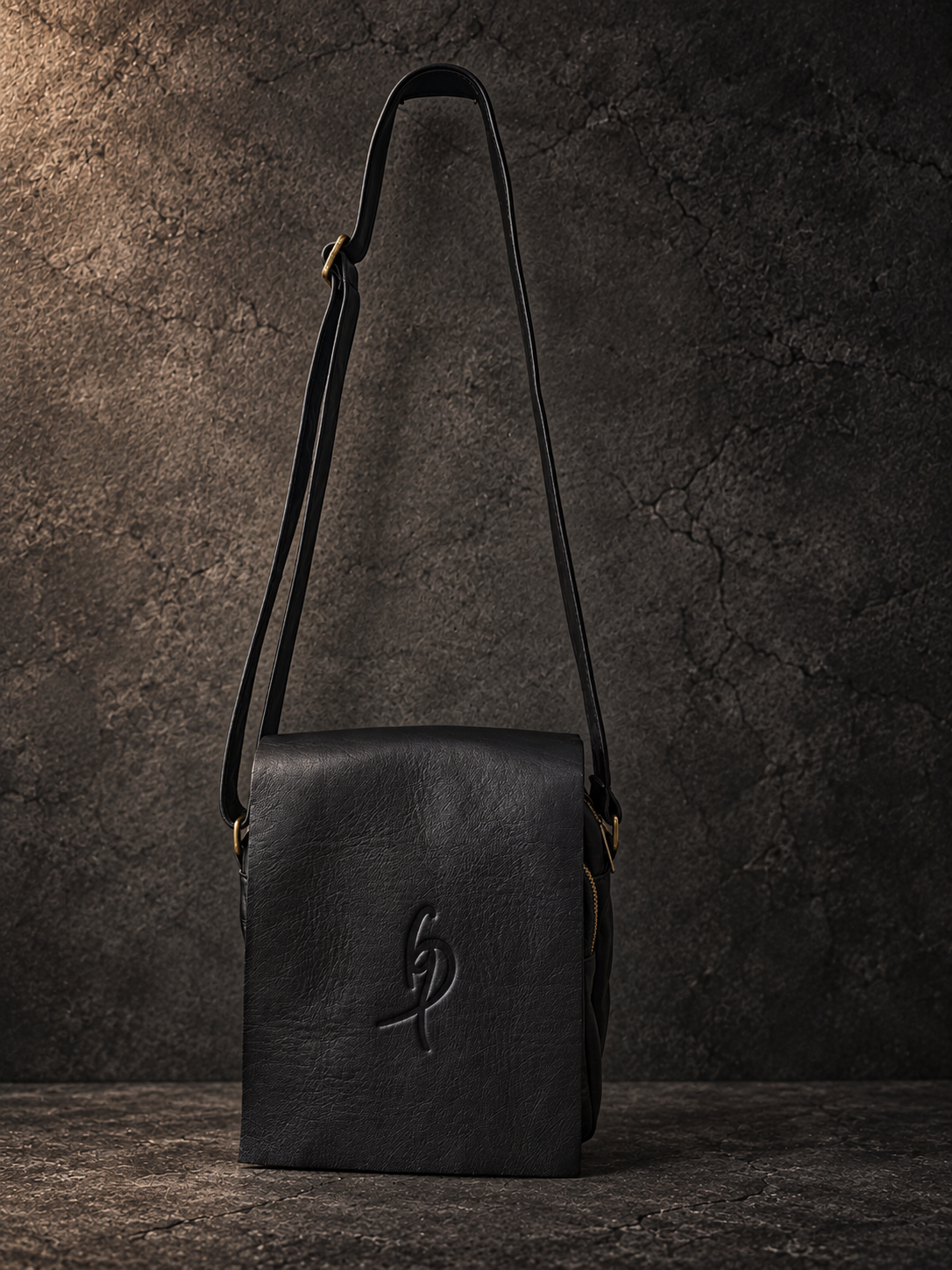 The Black Heritage Leather Bag – Hand-Dyed Compact Crossbody