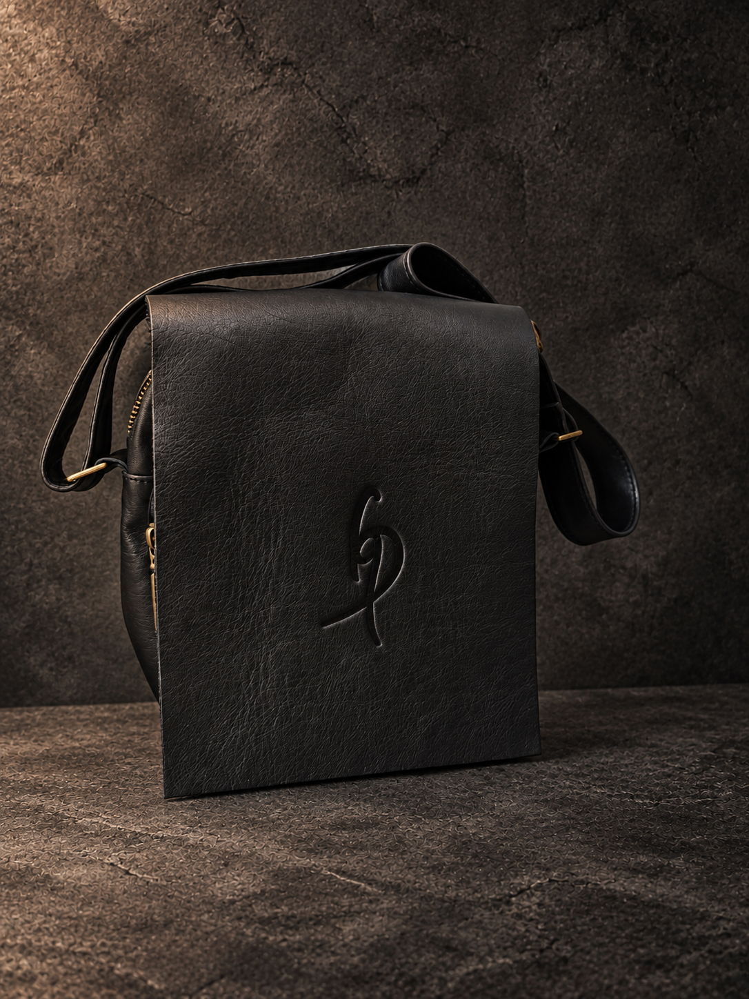 The Black Heritage Leather Bag – Hand-Dyed Compact Crossbody