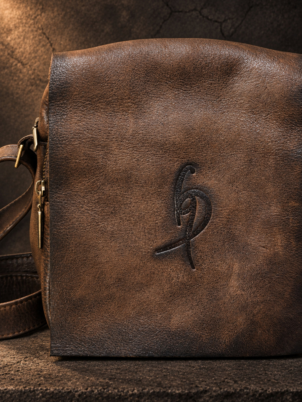 The Dark Brown Heritage Leather Bag – Compact Crossbody