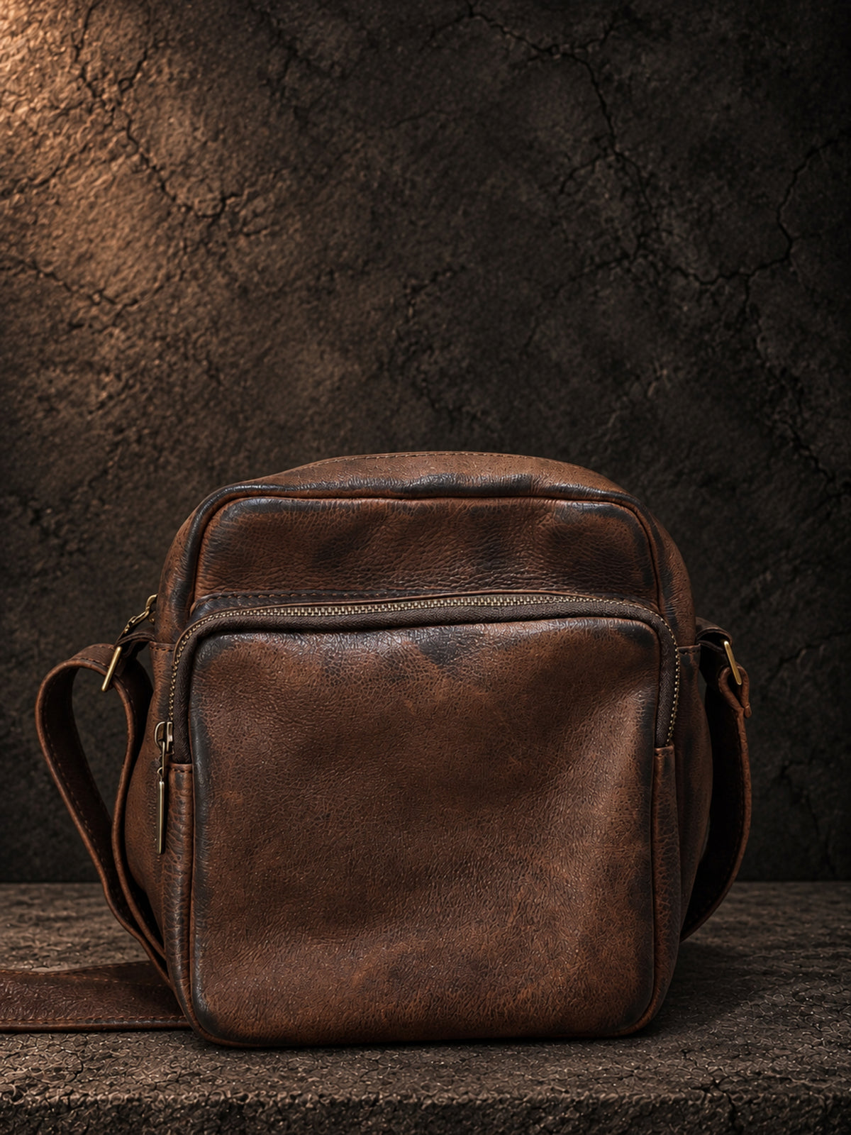 The Dark Brown Heritage Leather Bag – Compact Crossbody