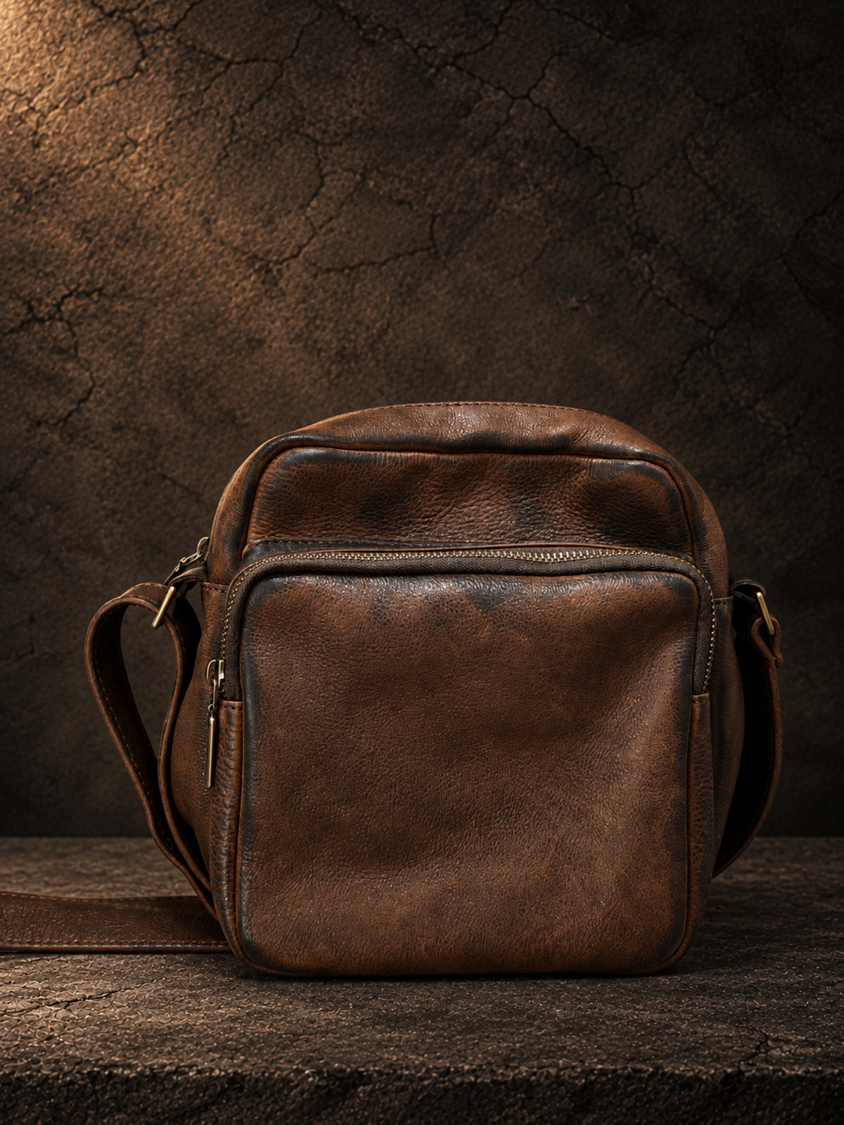 The Dark Brown Heritage Leather Bag – Compact Crossbody