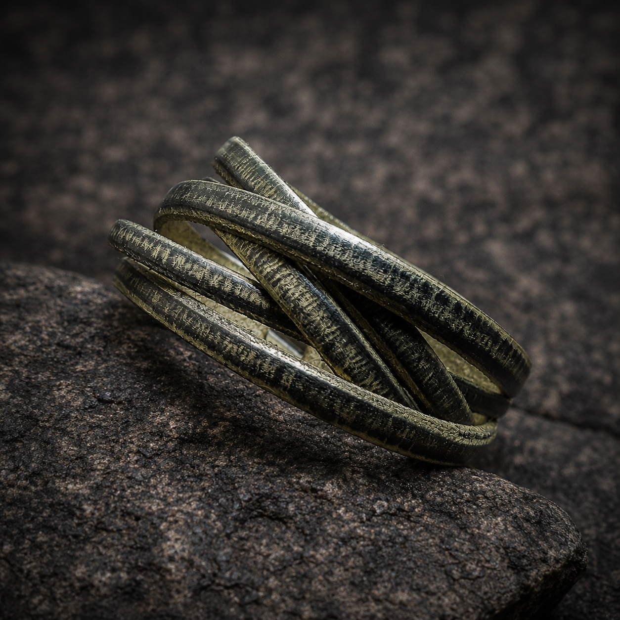 Black Leather Wrap Bracelet with Gold Detail - women's Genuine Leather Cuff - Stylish and Elegant