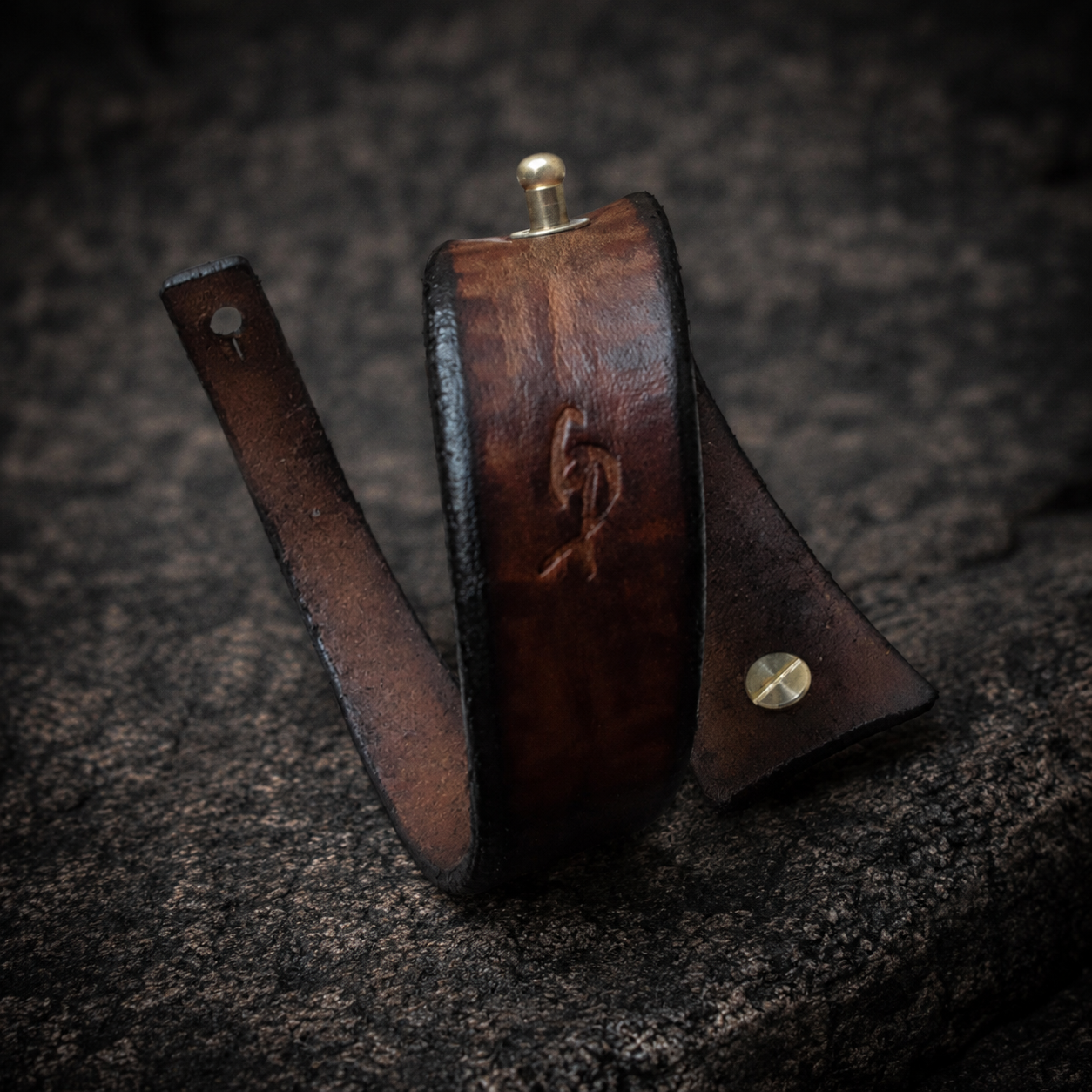 Handcrafted Men's Brown Genuine Leather Cuff Bracelet