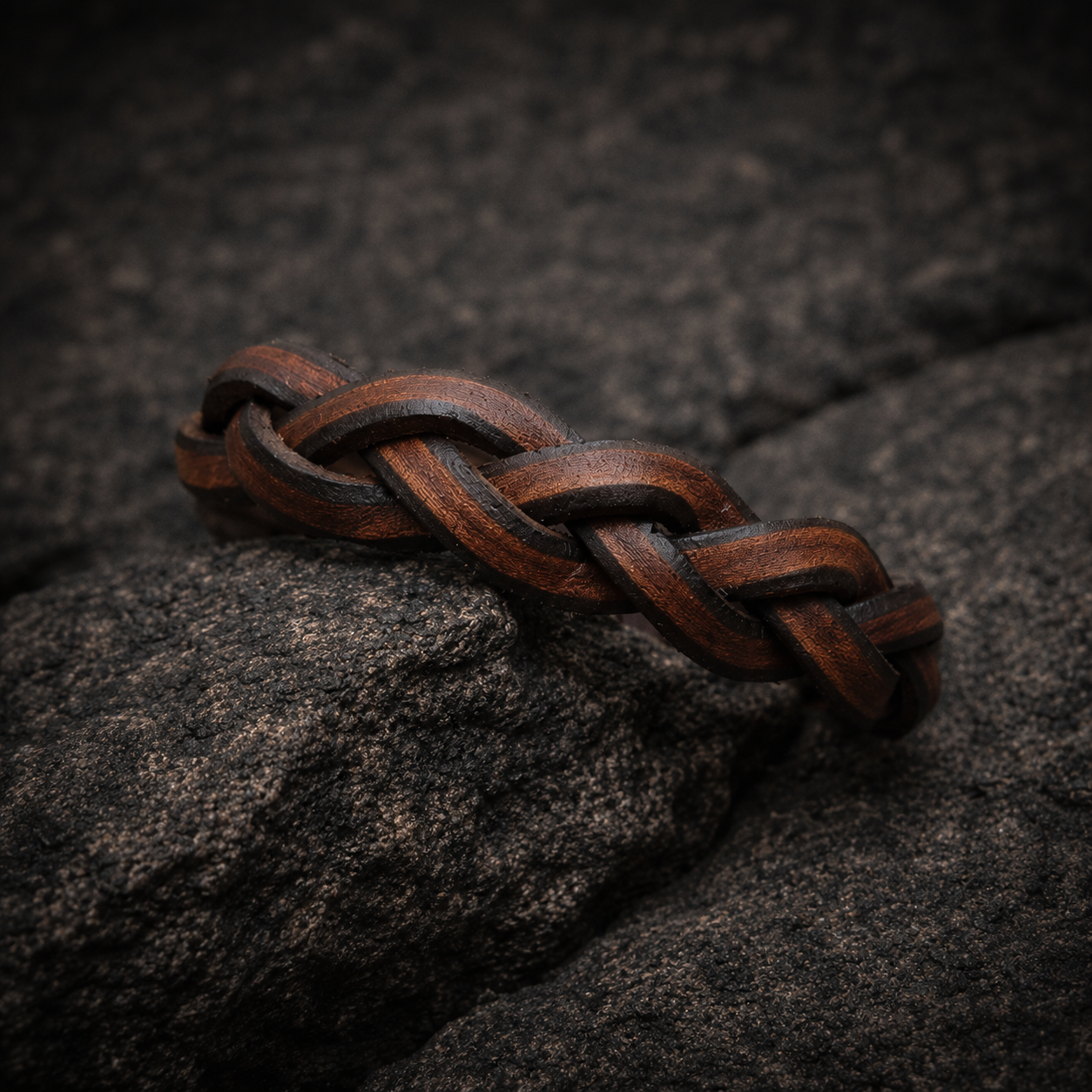 Brown Leather Braid Bracelet - Elegant and Versatile