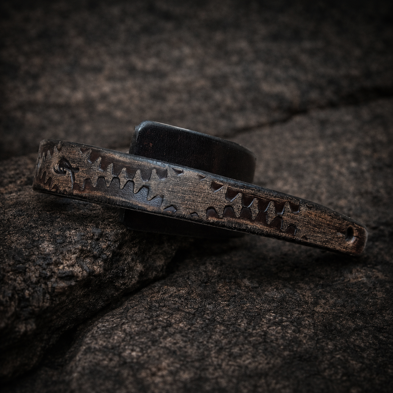 Brown Leather Steampunk Cuff Bracelet for Men - Mens Wrap Bracelet - Handcrafted Gift