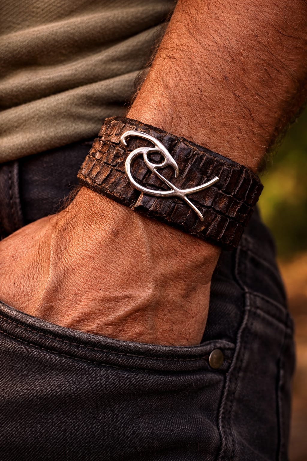Leather Wrap Bracelet, Brown Cuff, Men's Cuff, Brown Leather Bracelet, Men's Bracelet, Men's Leather Bracelet, Wrap Bracelet, Leather Cuff