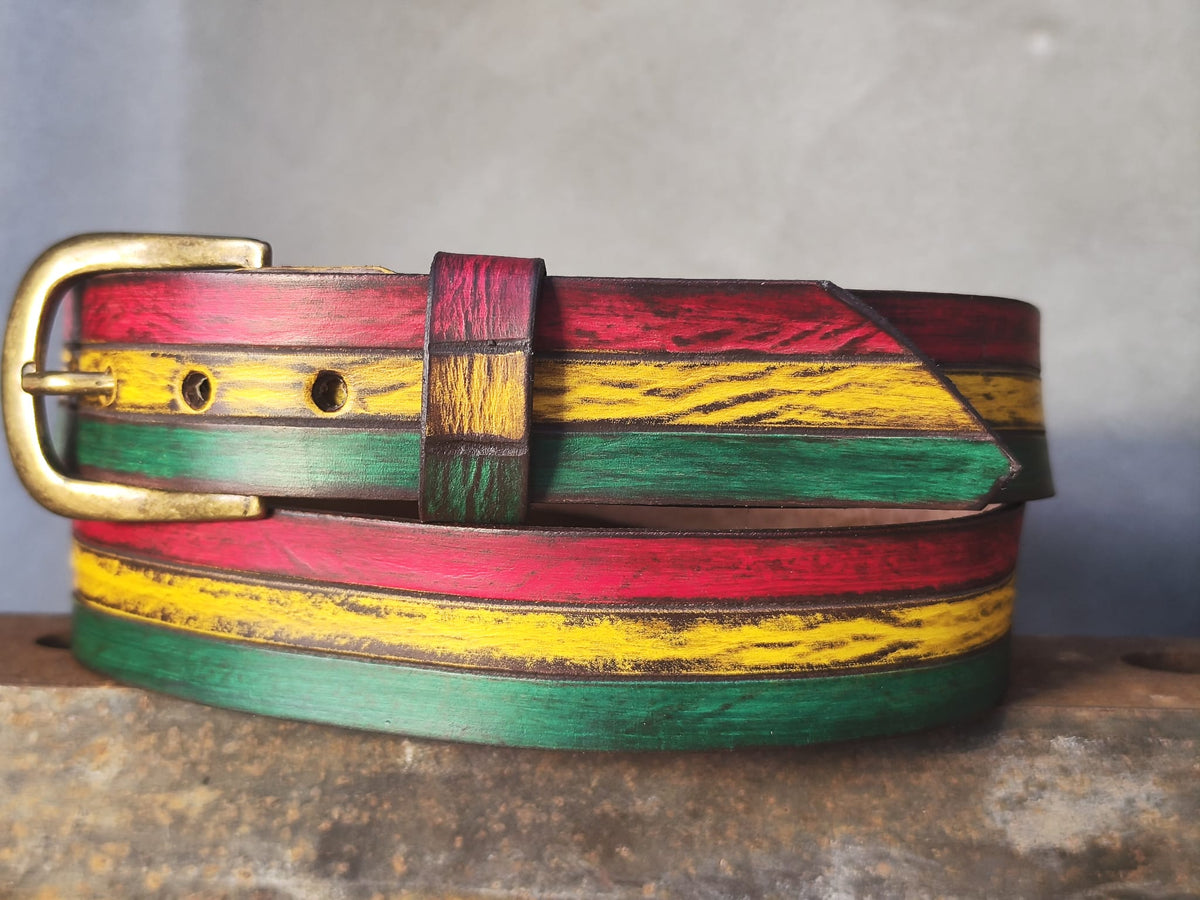 Handmade Rasta Belt with Authentic Rasta Colors – ISHAOR