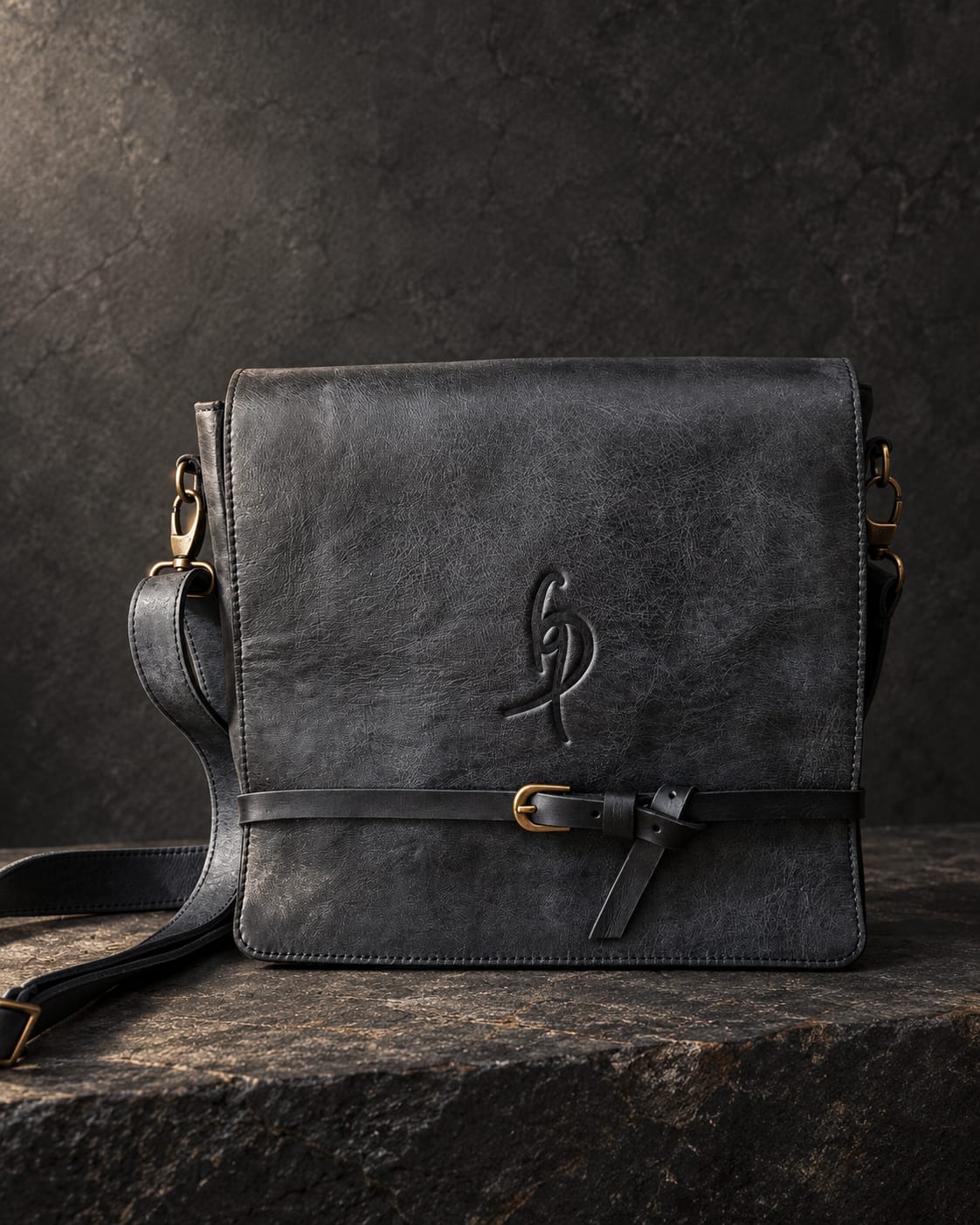 THE CHARCOAL HERITAGE LEATHER BAG