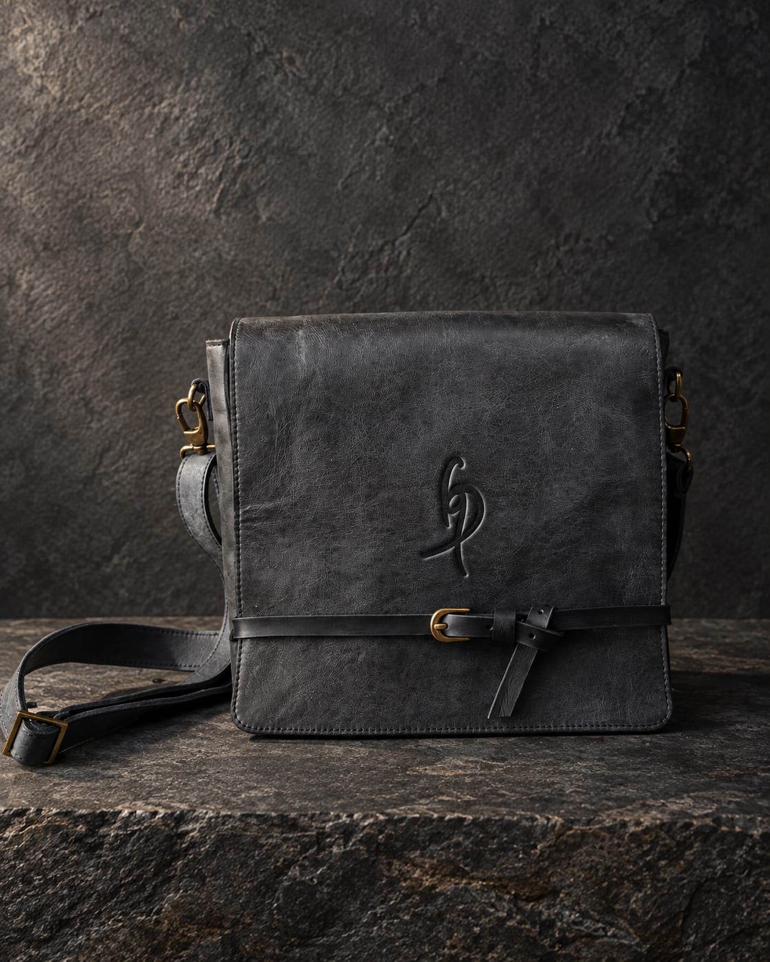 THE CHARCOAL HERITAGE LEATHER BAG