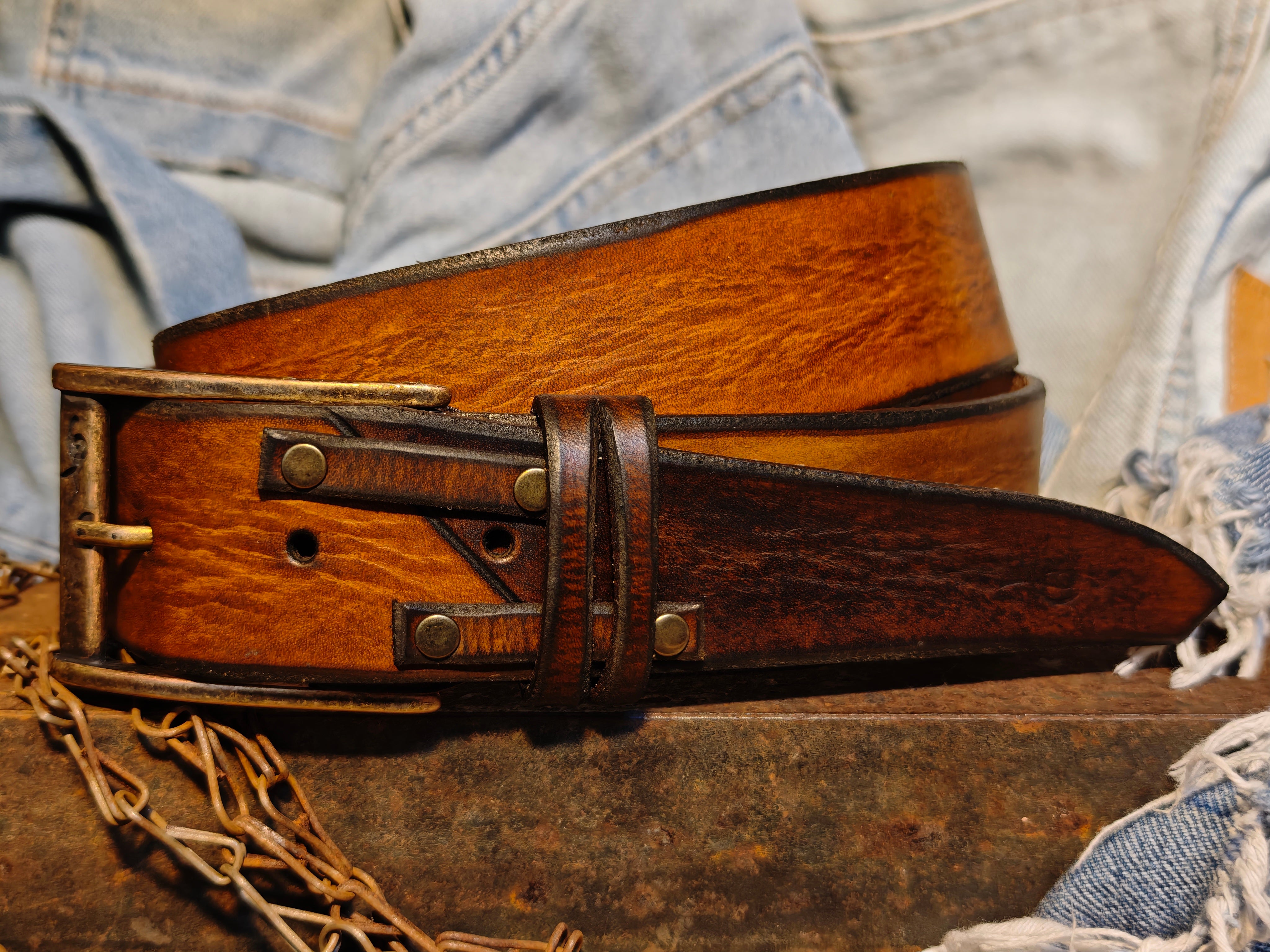 Brown Leather Belt By Ishaor The Perfect Gift for men