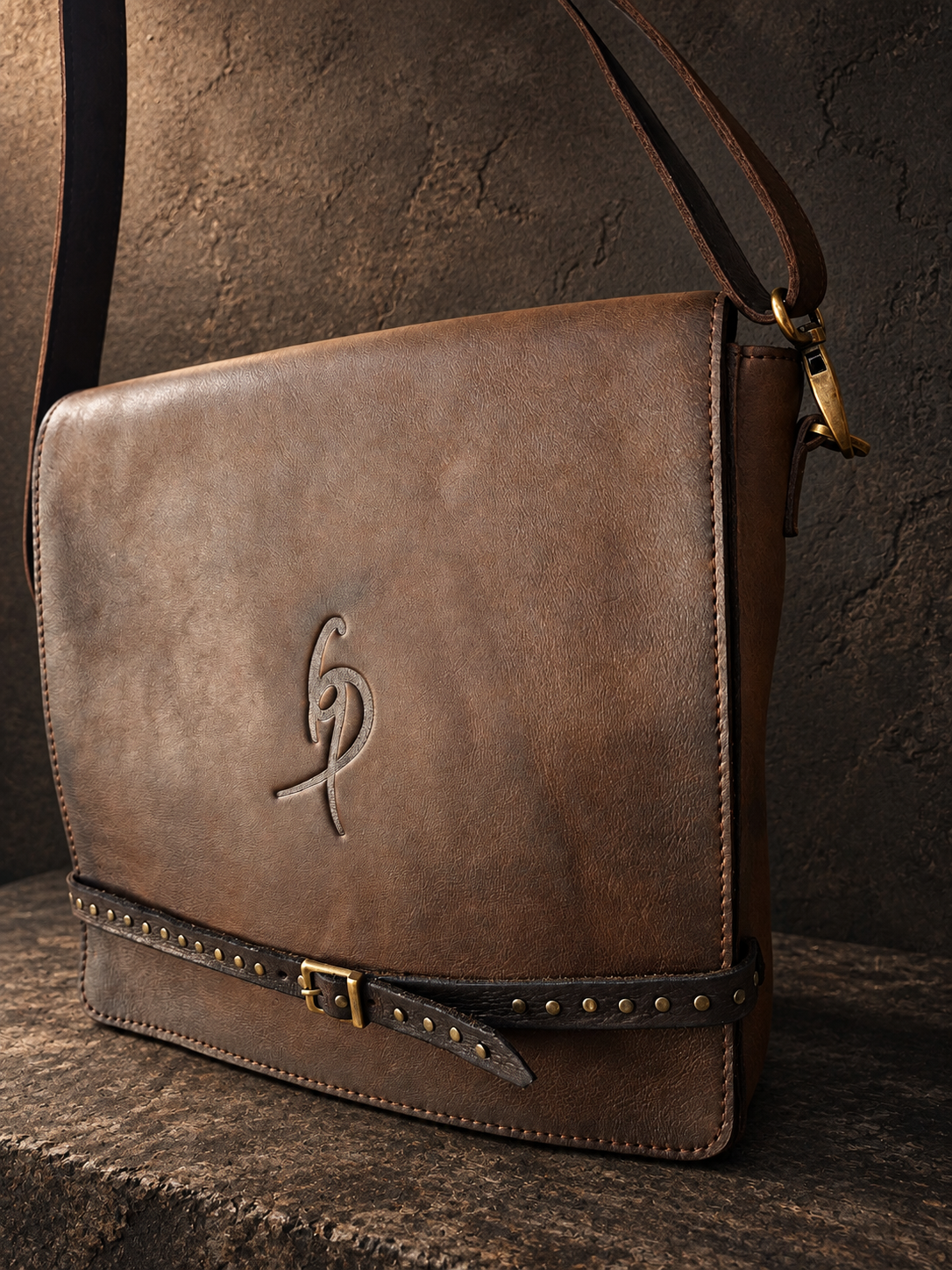 The Dark Brown Heritage Leather Bag – Slim Messenger Crossbody