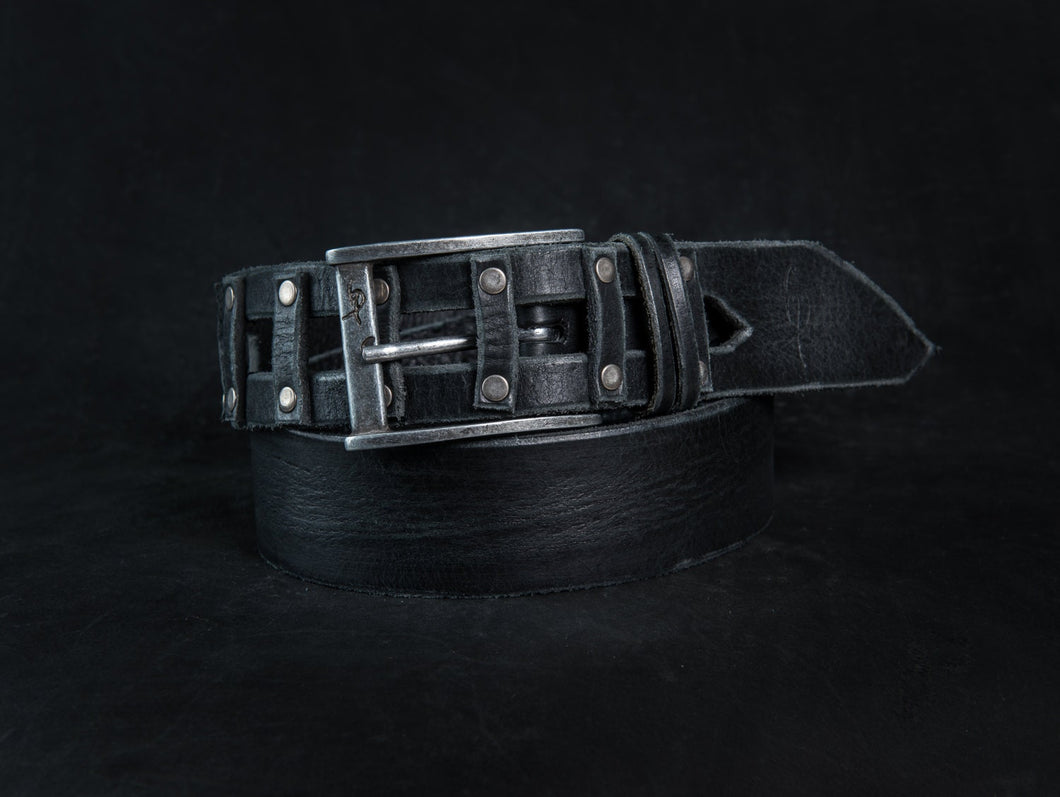 Black Leather Belt Unisex Accessories Gifts for HimWomen Genuine Leather