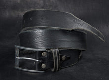 Men’s Leather Belt – Black, Grunge Style & Customizable