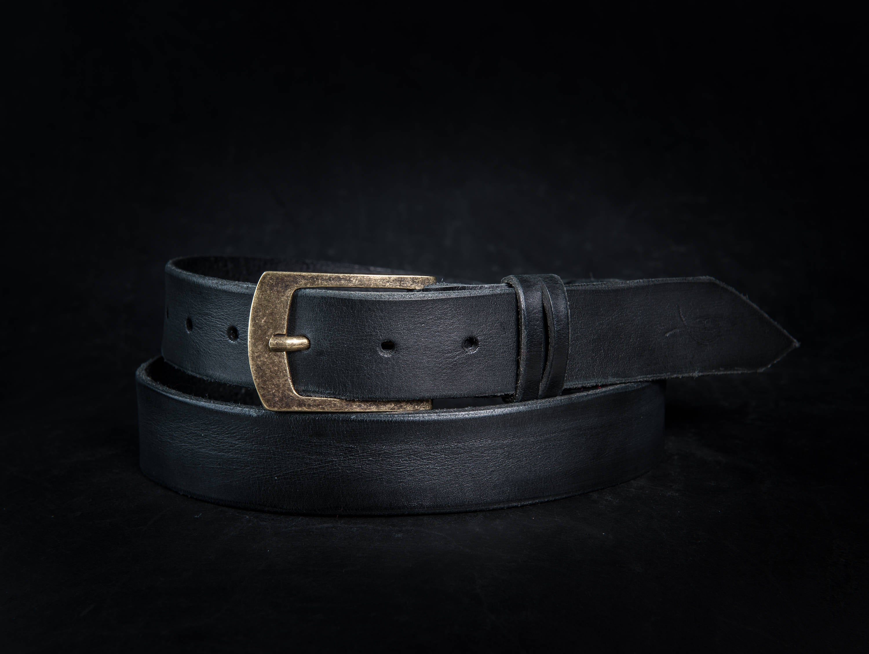 Black Leather Belt for Men – Personalized Gift Option