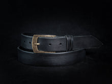Black Leather Belt for Men – Personalized Gift Option