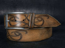 Mens Artisan Brown Leather Belt by Ishaor with Personalizable Option