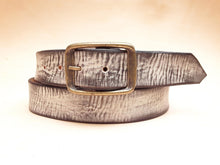 Gray Leather Belt for Men and Women - Handmade Jeans Accessory - Black White and Gray