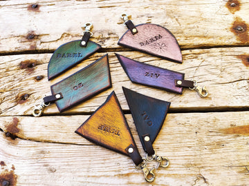 Personalized leather Family keychain, New design by ishaor leather heart that is cut into a parts and you can divide.