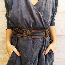 Handcrafted Brown Leather Waist Belt - Handmade Gift for Her