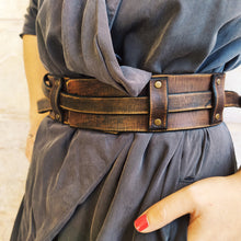 Handcrafted Brown Leather Waist Belt - Handmade Gift for Her