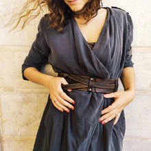 Handcrafted Brown Leather Waist Belt - Handmade Gift for Her