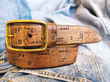 Western Style Brown Leather Belt with Unique Design - Personalized Gift for Him and Her - Electronic Stamp - Perfect for Any Occasion