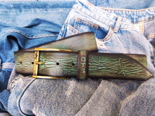 A Vintage Brown Washed Turquoise Belt – Personalized Gift for Him
