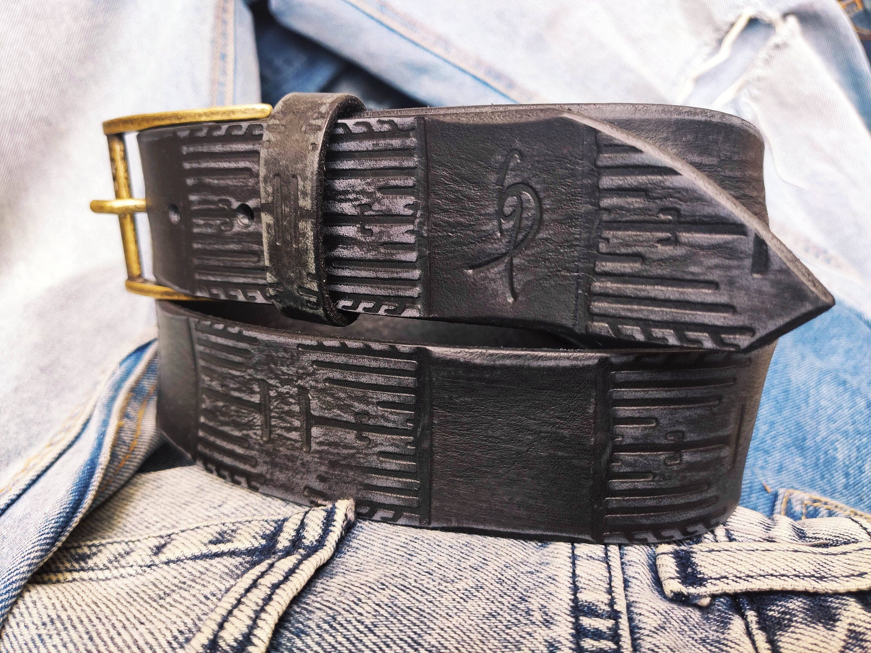 Unique Handmade Leather Belt with Heat Sink Cooler and Vintage Finish - Perfect Gift for Computer Lovers