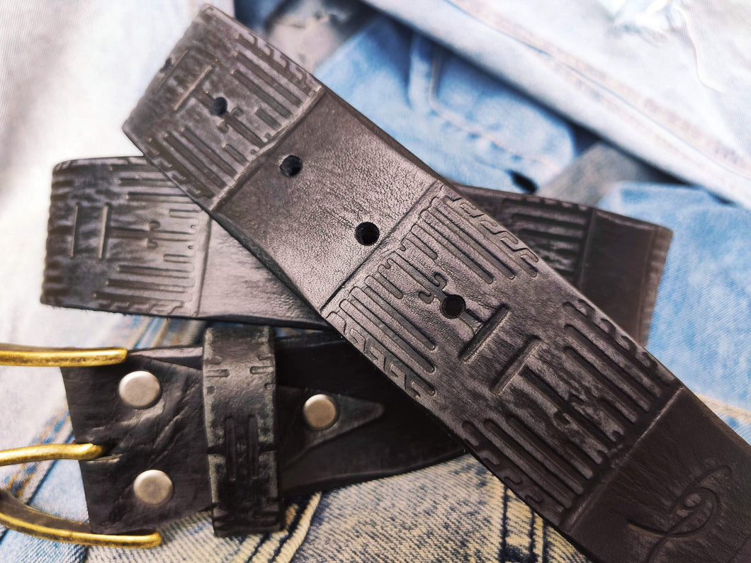 Unique Handmade Leather Belt with Heat Sink Cooler and Vintage Finish - Perfect Gift for Computer Lovers