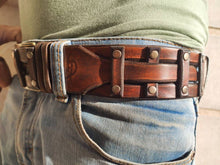 Handcrafted Leather Belt for Men by Ishaor - Designer Artisan Vintage Style Perfect Personalized Gift