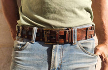 Handcrafted Leather Belt for Men by Ishaor - Designer Artisan Vintage Style Perfect Personalized Gift