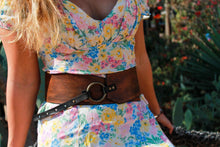 Handcrafted Brown Leather Waist Belt with Bronze Ring Closure by ISHAOR  Exclusive Design