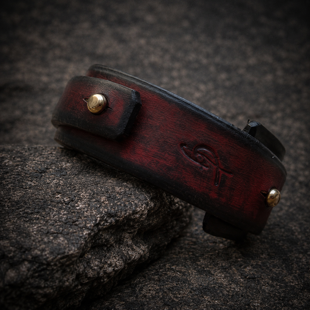 Personalized Men's Steampunk Leather Cuff Bracelet