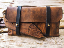 Brown Leather Pouch Bag - Versatile for Phone Tobacco and as a Clutch - Beautiful Smart Design