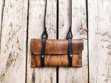 Brown Leather Pouch Bag - Versatile for Phone Tobacco and as a Clutch - Beautiful Smart Design