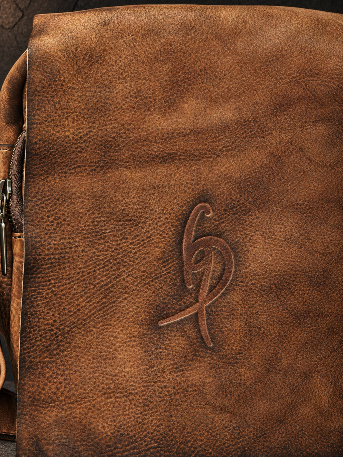 The Distressed Walnut Heritage Leather Bag – Compact Crossbody