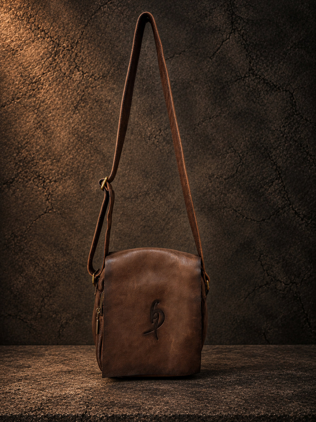 The Dark Brown Heritage Leather Bag – Compact Crossbody