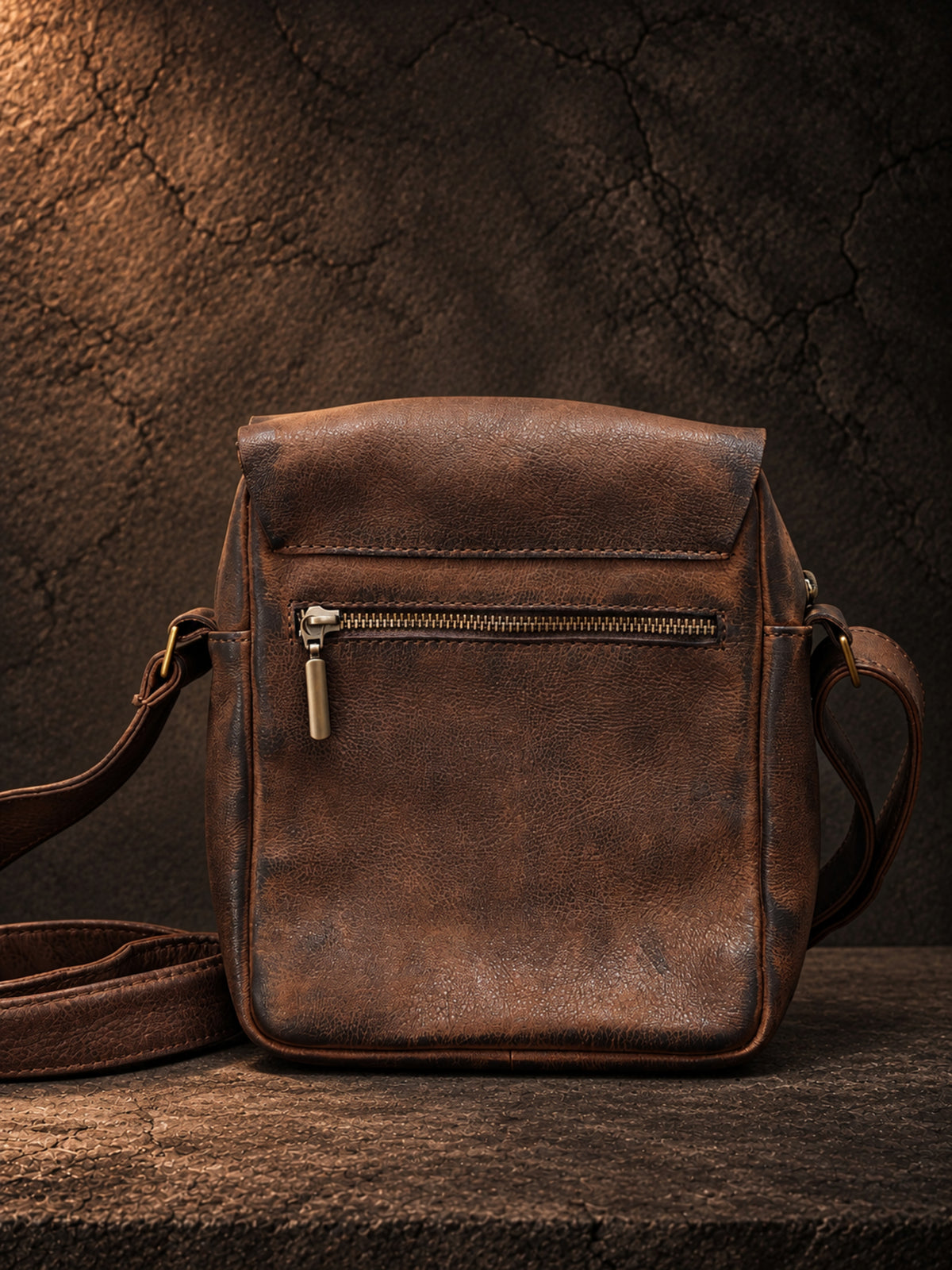 The Dark Brown Heritage Leather Bag – Compact Crossbody