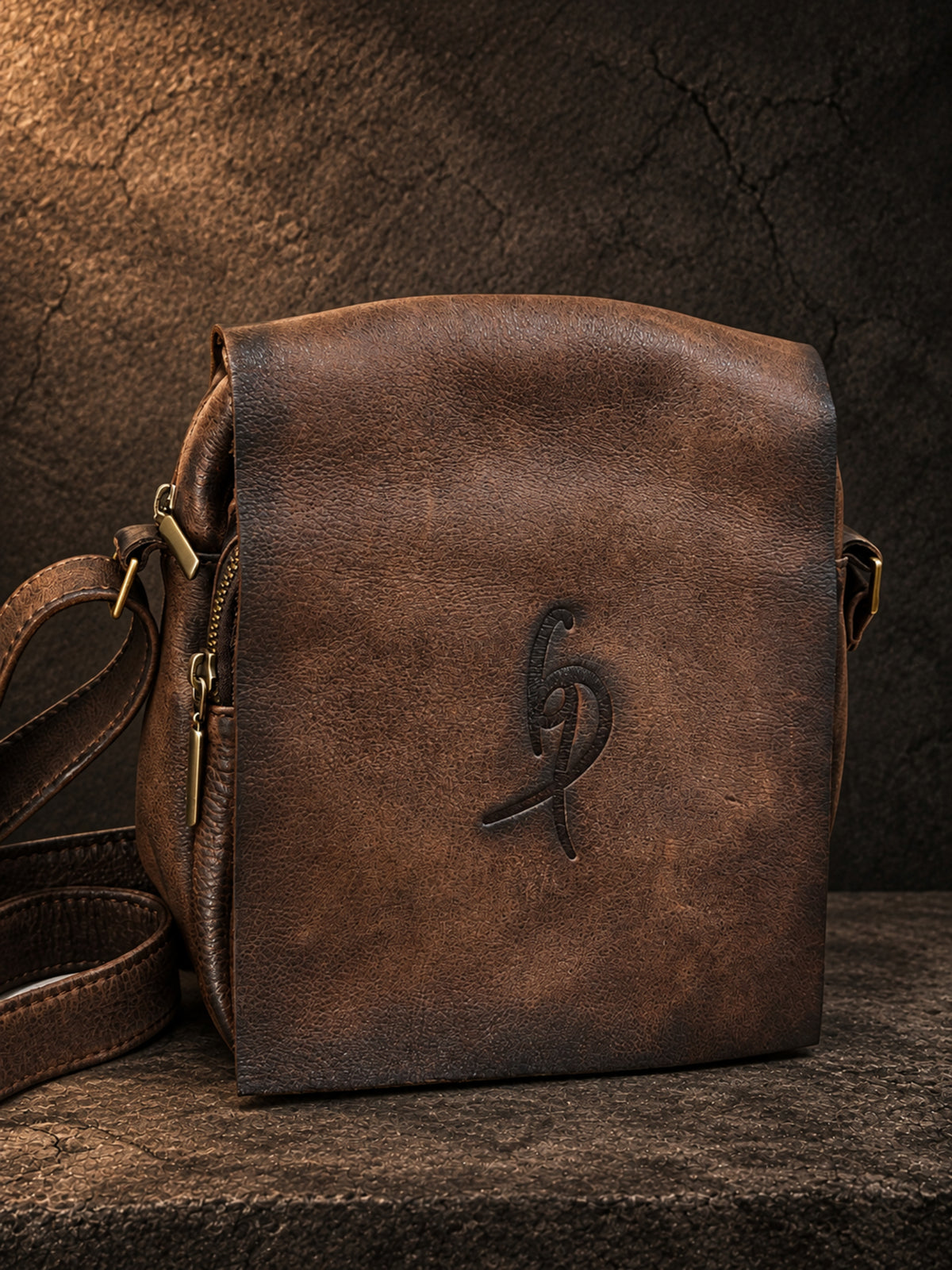 The Dark Brown Heritage Leather Bag – Compact Crossbody
