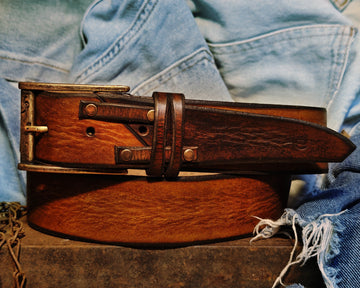 Brown Leather Belt By Ishaor  The  Perfect  Gift for men