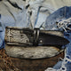 Handmade White Leather Belt with Black Wash - Unique Double Strap Design - Ishaor
