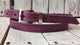 Handcrafted Narrow Leather Belt – 2cm | Deep purple with Black Wash and Silver Buckle