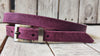 Handcrafted Narrow Leather Belt – 2cm | Deep purple with Black Wash and Silver Buckle