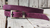 Handcrafted Narrow Leather Belt – 2cm | Deep purple with Black Wash and Silver Buckle