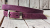 Handcrafted Narrow Leather Belt – 2cm | Deep purple with Black Wash and Silver Buckle