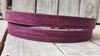 Handcrafted Narrow Leather Belt – 2cm | Deep purple with Black Wash and Silver Buckle