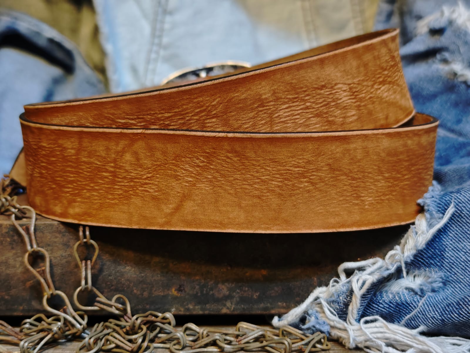 Handcrafted Tan Leather Belt for Women with Vintage Oval Buckle – Full Grain Premium Belt