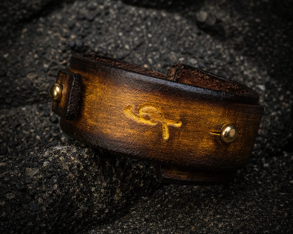 Yellow Leather Wrap, Men's Bracelet, Yellow Leather Bracelet, Men's Leather Bracelet, Wrap Bracelet, Leather Cuff, Men's Cuff, ishaor