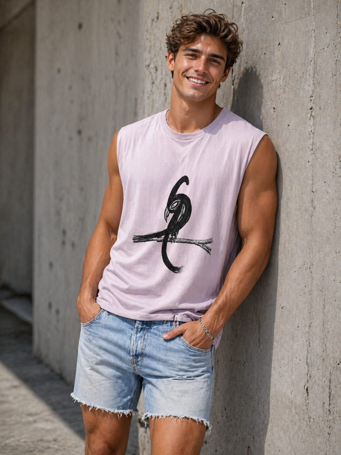 In We Trust Sleeveless T-Shirt  Light Lavender — Hidden Symbol Edition